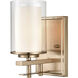 Huderson 1 Light 6.5 inch Modern Gold Bathroom Wall Sconce Wall Light